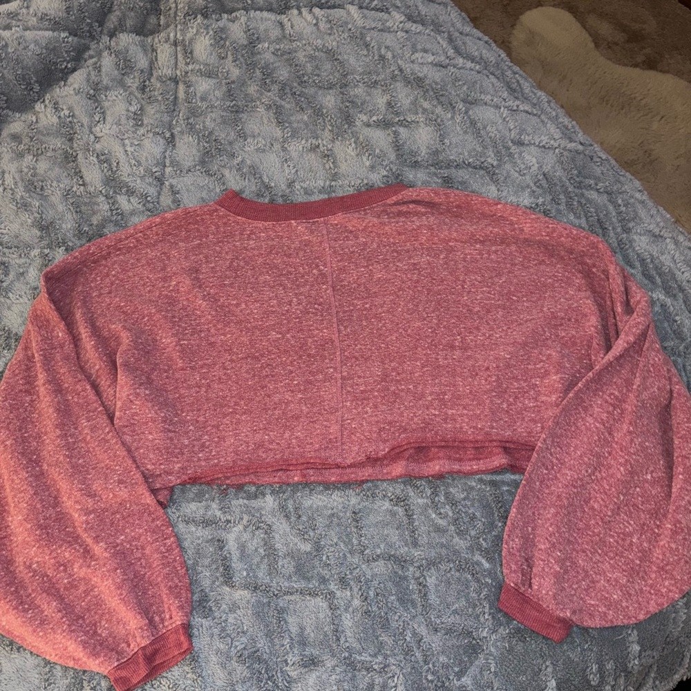 Red Cropped Sweater - Picture 2 of 3